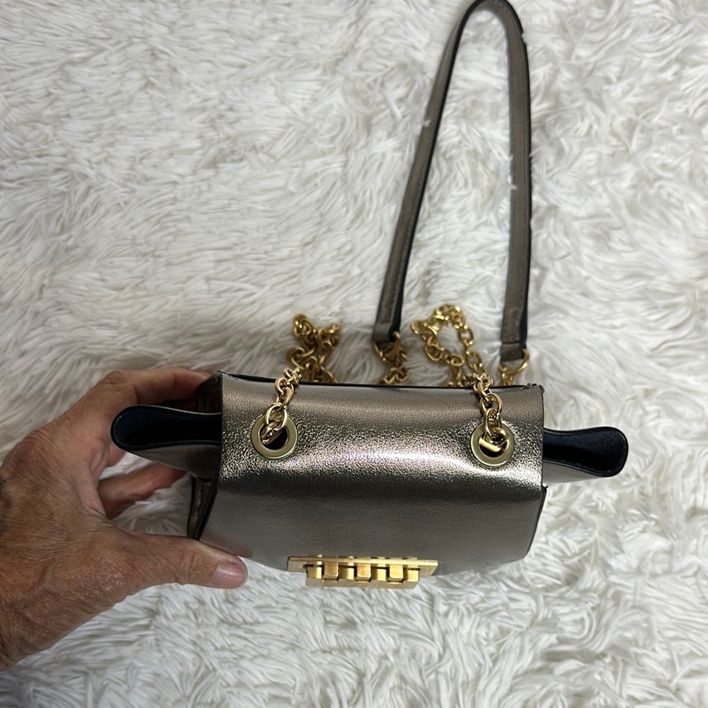 Zac Zac Posen Eartha Mini Gold Crossbody Bag MSRP398 - Picture 15 of 16